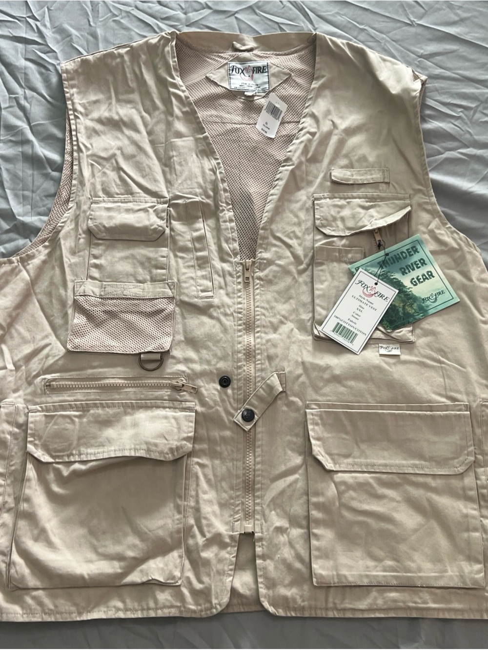 NWT Fox fire Ultimate vest mens XXL Hiking vest zip cargo pockets safari fishing